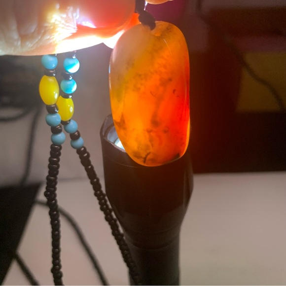 Natural Montana Agate Pendant Stones Necklace - Picture 3 of 6